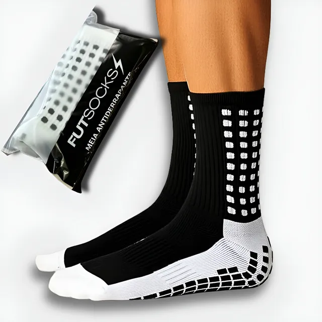 Meia Esportiva Futsocks Antiderrapante Futebol Cano Medio