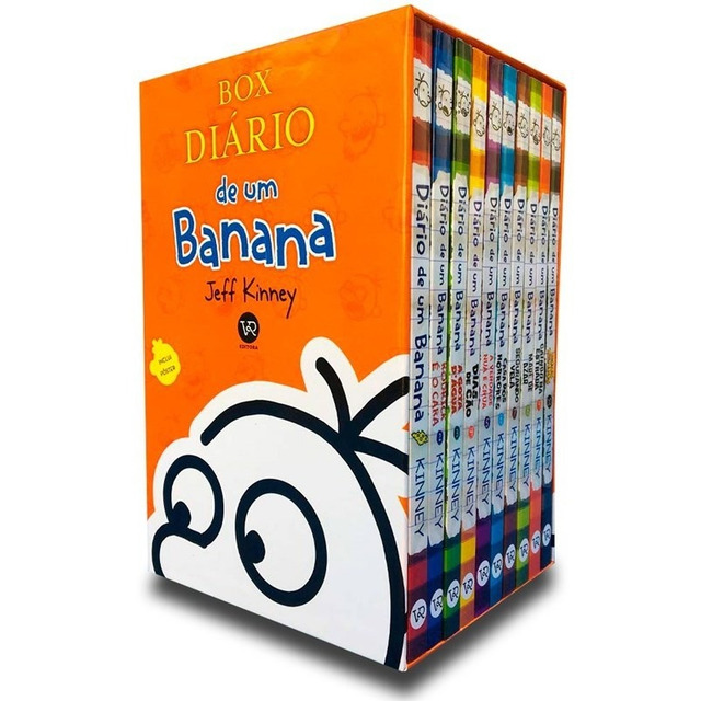 Box de Livros Diário de um banana 10 volumes - Kinney Jeff Vergara & Riba Editoras