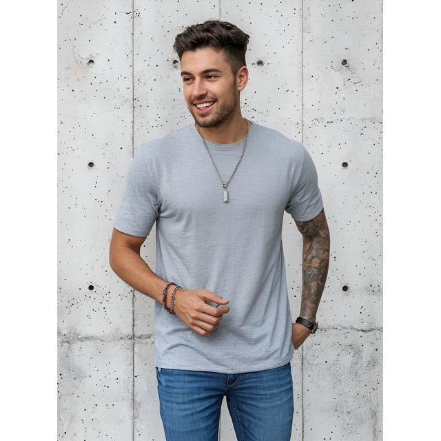 Camisa Básica Masculina Algodão Slim Fit Blusa Premium Lisa
