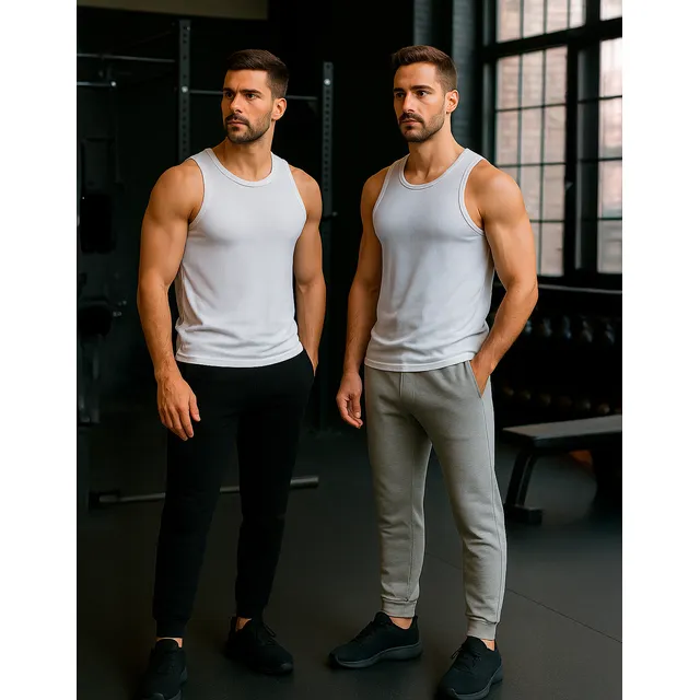 Kit 2 Calça Moletom Academia Treino Leve Jogger Esporte