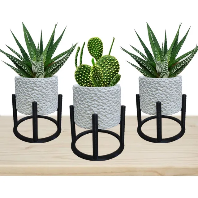 3 Vasos Cachepot Suculenta Erva Flor Suspenso Marx Greg 3D