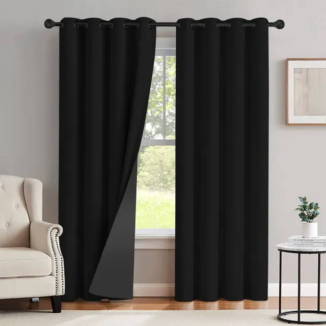 Cortina Blackout Corta Luz Blecaute 2,80 X 2,30 Sala/quarto Fabritex Enxovais Cor Preto
