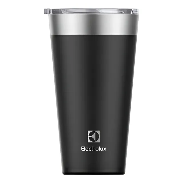 Copo Térmico 560ml Sense Com Tampa Hermética Electrolux Preto Liso