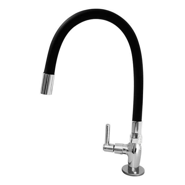 Torneira Tubo Flexível Bancada Cozinha Color Preta Luxo Cor Preto Alpha Hidrometais Torneira C65