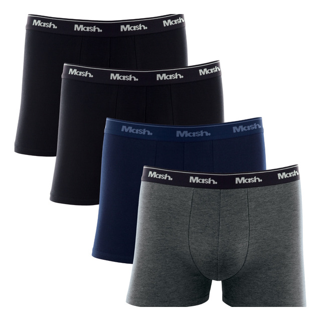 Kit 4 Cuecas Boxer Box Mash Algodão Cotton Original