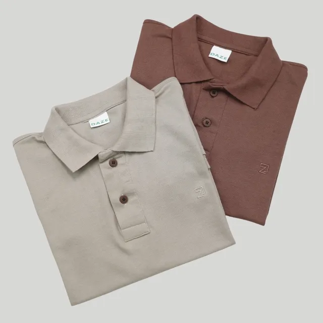 Kit com 2 Camisas Polo Pique Daze Modas - Masculino