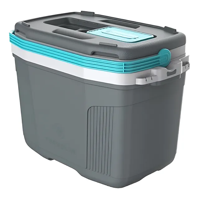 Caixa Térmica Cooler Com Alça Suv 20l Cinza E Azul Termolar Cinza