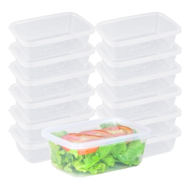 Jogo 10 Potes Para Alimentos 800ml Bpa Free Envio Imediato - Transparete