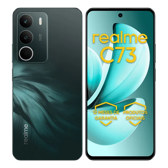 Celular Smartphone Realme C73 128gb 4gb Ram Dual Sim 120hz 6000mAh Verde