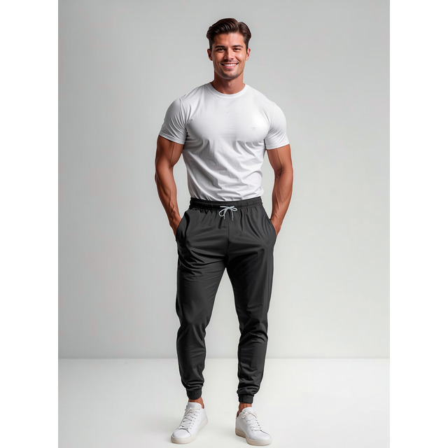 Calça Tactel Jogger C Elastano Masculino Academia Treino