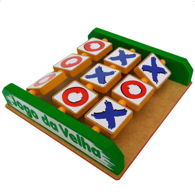 Jogo Da Velha Giratório Em Madeira - Brinquedo Educativo