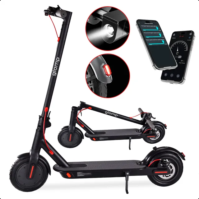 Patinete Elétrico Scooter Dobrável Adulto 36v 32kmh Bateria Recarregável Alta Autonomia Portátil Com Farol Led Susp