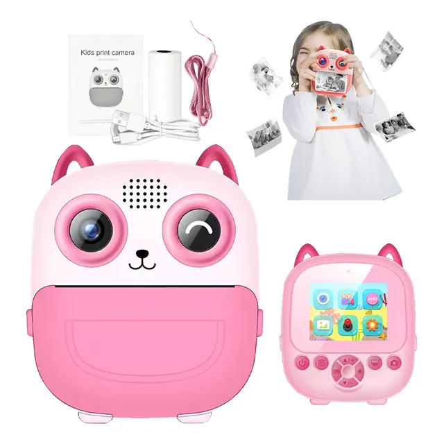 Câmera Infantil Instantânea Hd Filmadora Lente Dupla