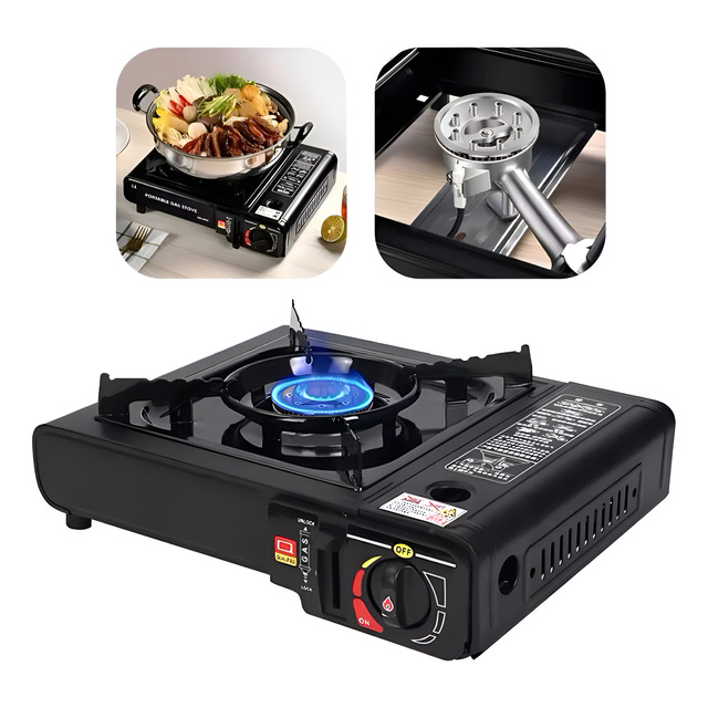 Cooktop Fogareiro P/ Camping Pesca Fogão A Gás Portátil 1 Boca Alto Padrão Great Home