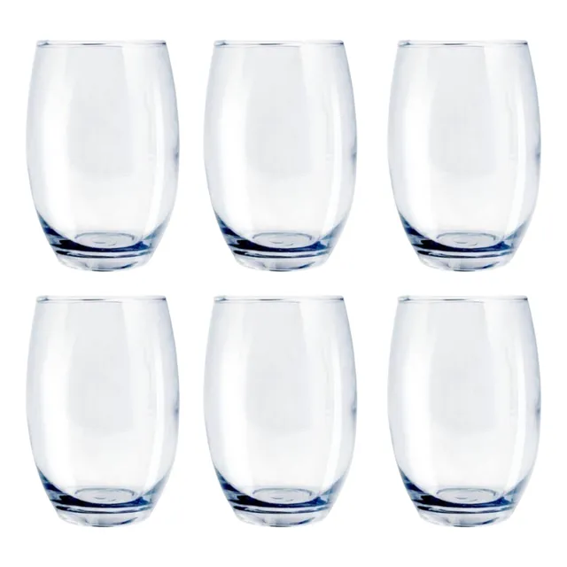 Conjunto de 6 Copos Vidro 450ml Califórnia Praticasa Transparente