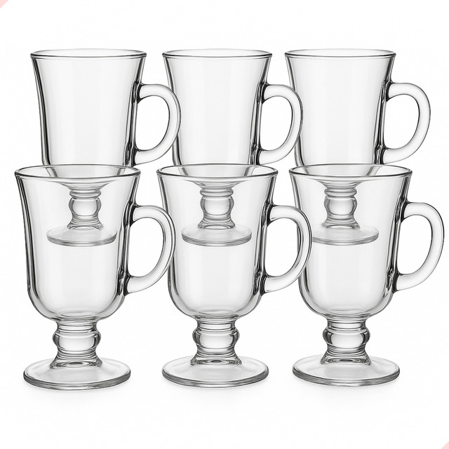 Jogo 6 Canecas Xícara Nespresso Dolce Gusto Vidro Café Transparente