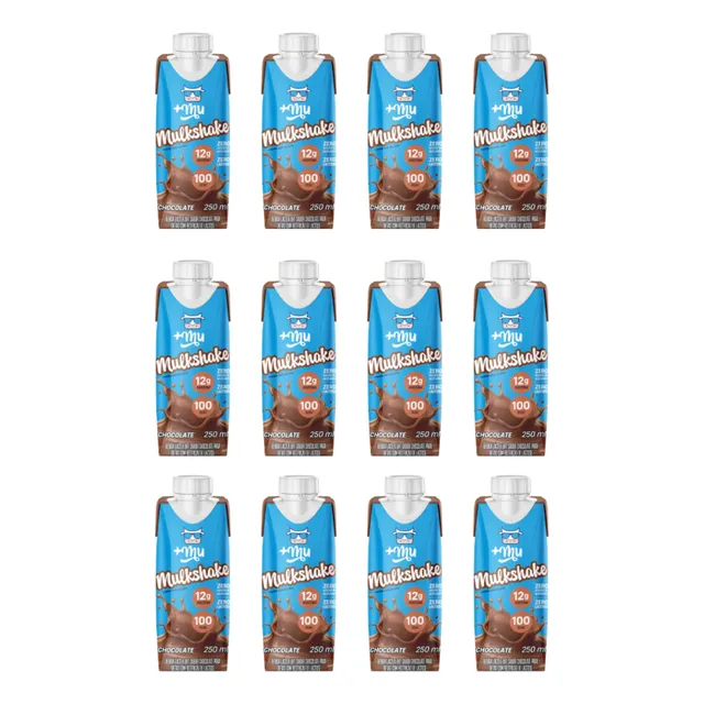 +Mu Mulkshake Bebida Com Whey Chocolate 250ml -12 Unidades