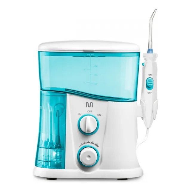 Irrigador Oral Profissional Clearpik 1L Bivolt Portátil Limpeza Cor Branco e Azul