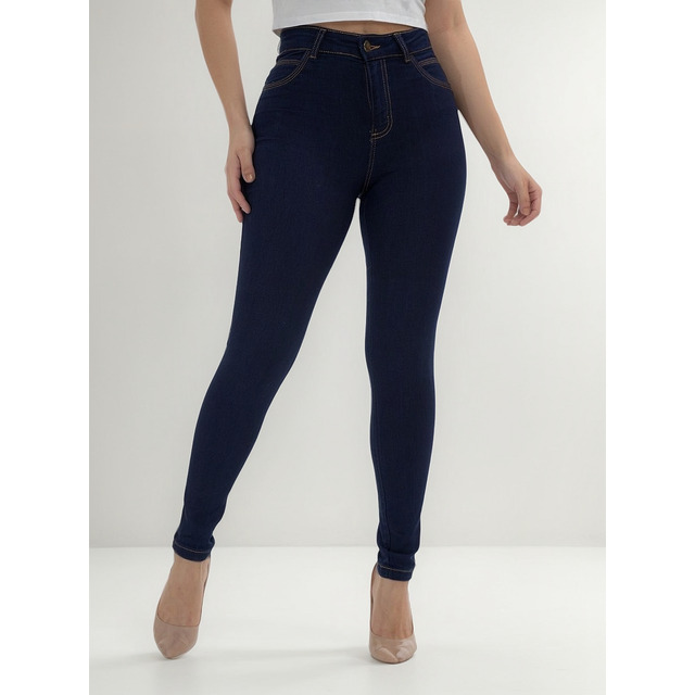 Calça Jeans Feminina Cintura Alta Skinny Levanta Bumbum