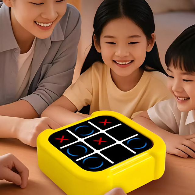 Brinquedo Jogo Da Velha Eletrônico Portátil Tic Tac Toe Puzzle Game Recarregavel Usb Compacto Presente Natal Dias das